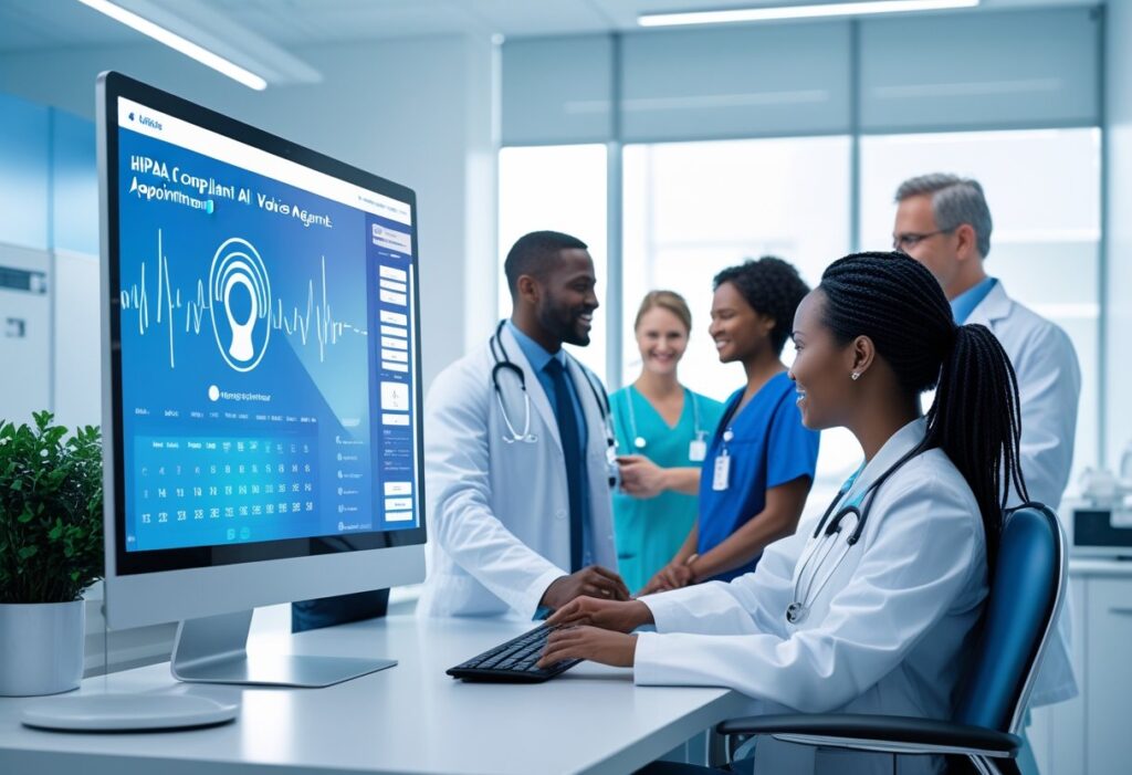 HIPAA Compliant AI Voice Agent interface for Medical Appointment Setting